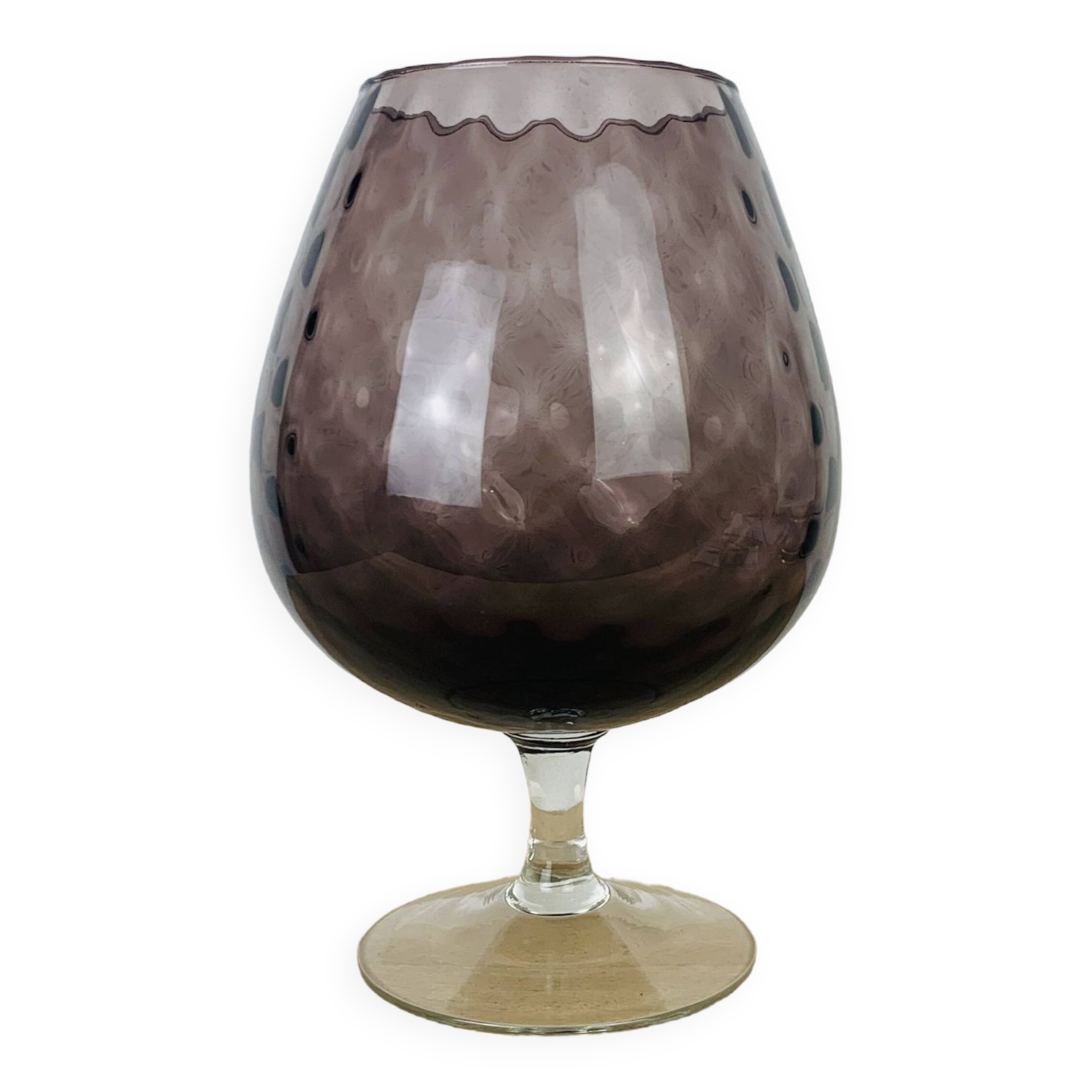 Italian Empoli vase purple glass 30 cm