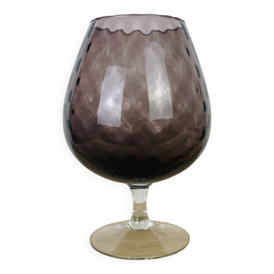 Vase Empoli italien verre violet 30 cm