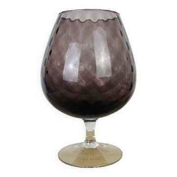 Vase Empoli italien verre violet 30 cm