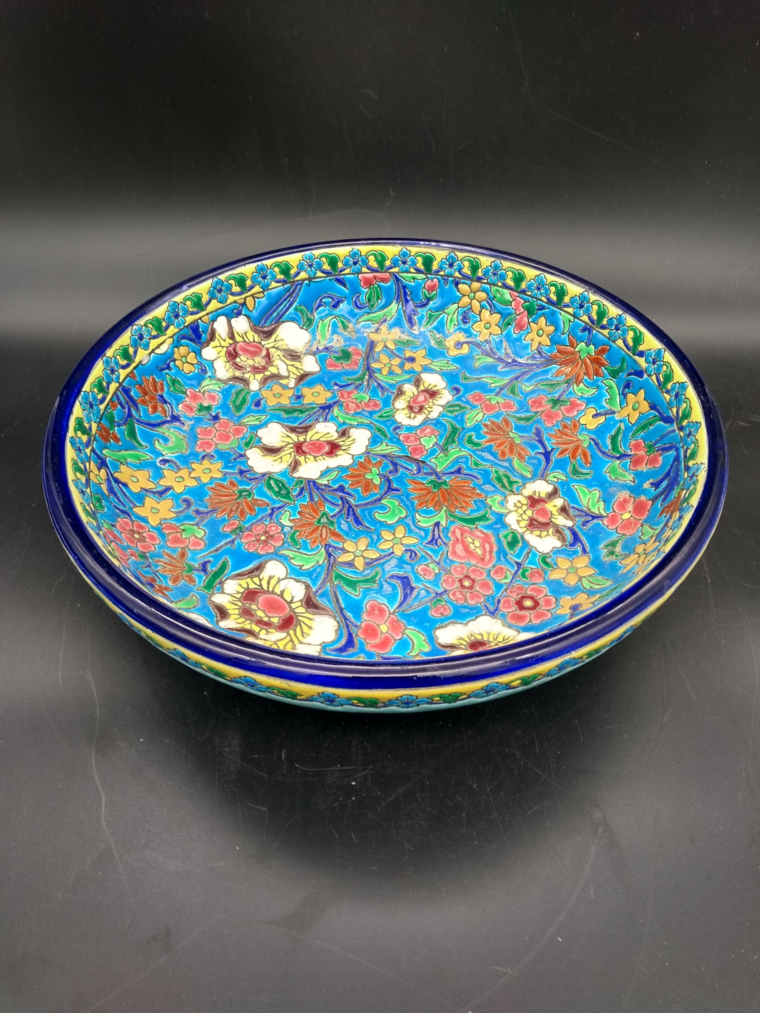 Longwy earthenware fruit cup