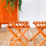 Pair of old folding stools