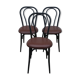 Set de 3 chaises bistrot fer et skaï
