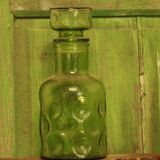 Carafe vintage en verre style empoli