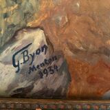 Landscape of Menton from 1934 signed