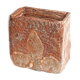 Rectangular ceramic vase, abstract decoration in relief, 70s