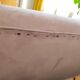 Vintage pink velvet bench sofa, 1960