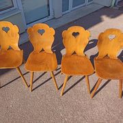 Lot 8 chaises bistrot brasserie chalet déco de montagne