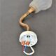 Art nouveau gooseneck wall lamp