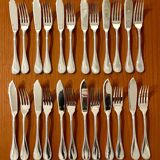 Christofle pearls 12 fish cutlery 24 pieces excellent condition