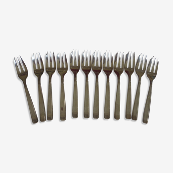 12 forks with silver metal cake Argental