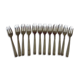 12 fourchettes a gateau metal argenté Argental