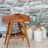 Former Scandinavian wooden sewing cart