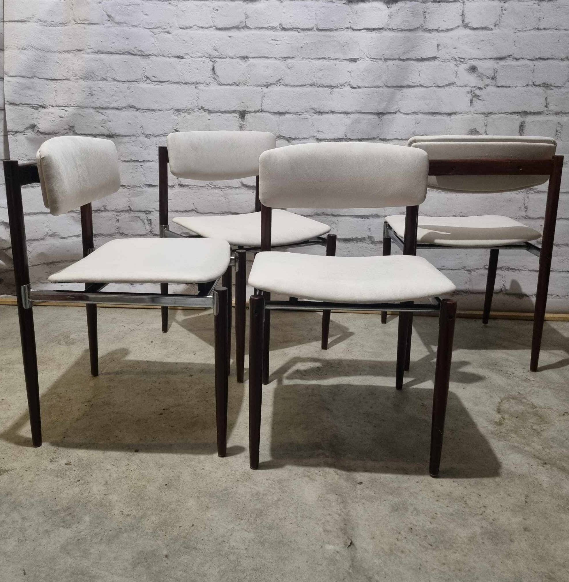 Vintage Dining Chairs By C. Denekamp For Thereca, 1960s, Set Of 4