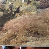 Watercolor landscape from the late 19th century, Bakhuijzen van de Sande