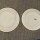 2 round dishes iron earth .salins