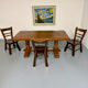 Monastery farmhouse table in thick solid oak, vintage 1960s.