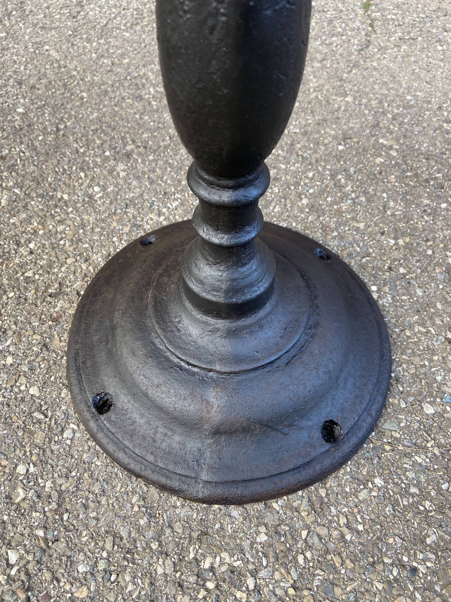 Café table bistro vintage brasserie 1890-1910 cast iron & fir