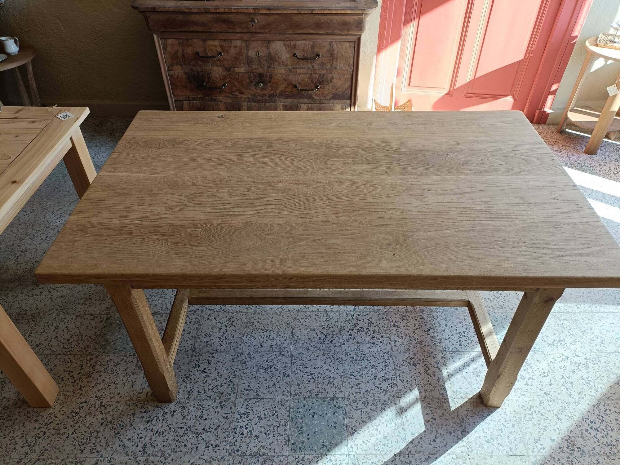 Renovated solid oak farmhouse table