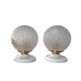 Pair of vintage globe wall lights