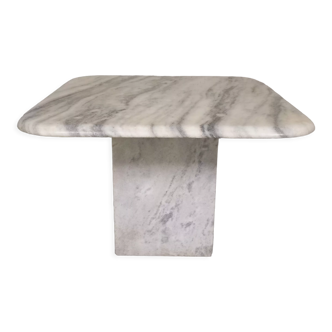 Vintage coffee table in white marble 70s