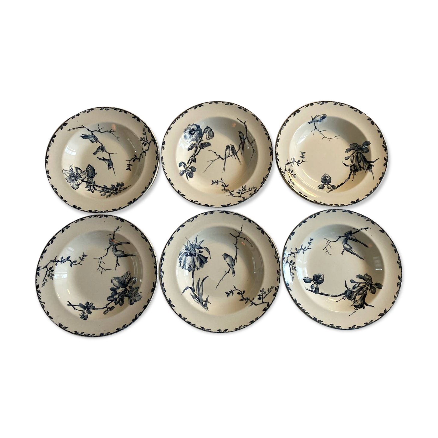 6 Spring Oxford ironstone soup plates