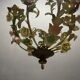 Tole Ceramic Flower Italian Chandelier 1960’s 