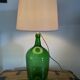 Lady Jeanne green table lamp electrified to nine