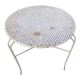 Vintage perforated metal coffee table