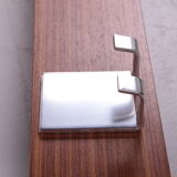 Vintage wall coat rack with chrome and 8 hooks
