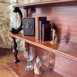 Elégante étagère murale victorienne en acajou. Fin XIXe