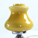 Table Lamps In Cream Opaline & Chrome, Bulgaria 1960s