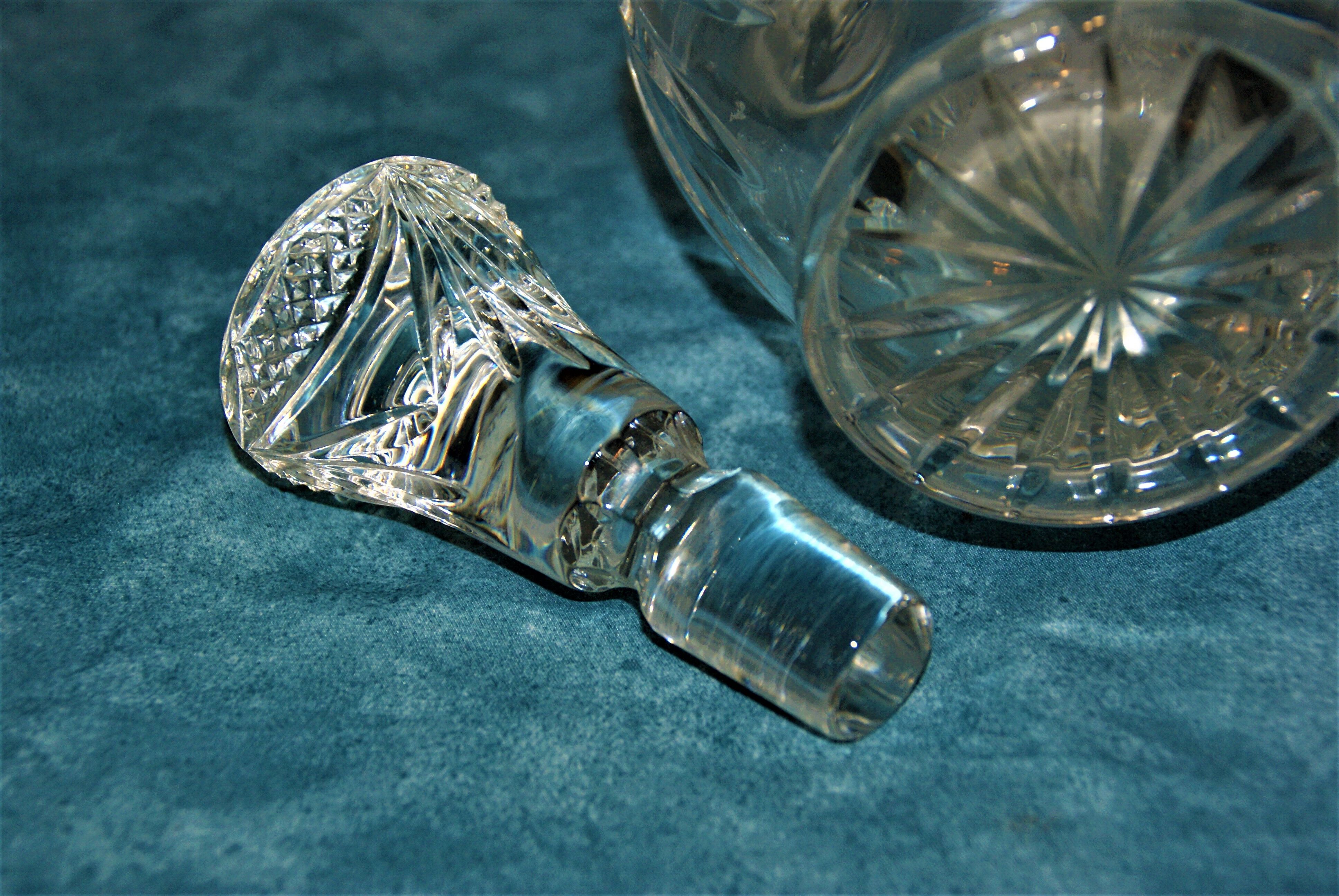 Carafe ewer for wine or water crystal cross of lorraine