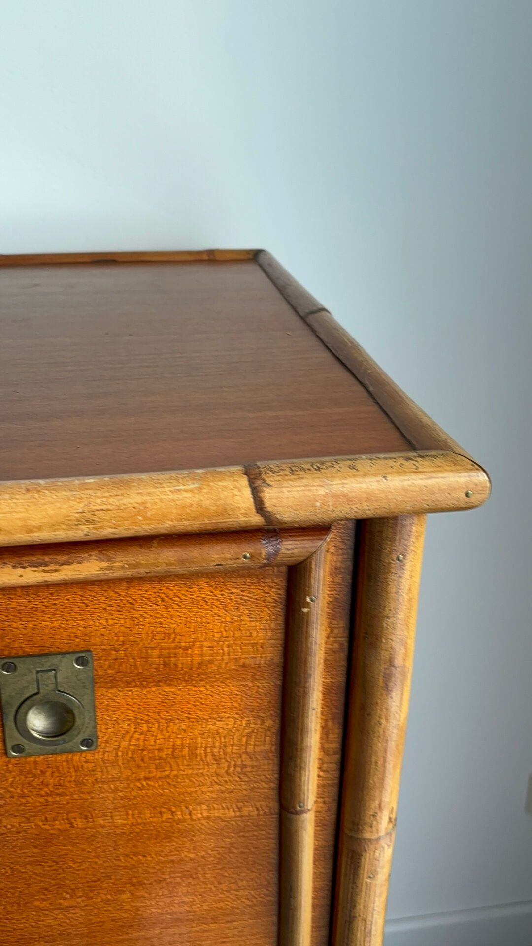 Commode bois et bambou Dalvera, 1970