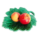 Sarreguemines barbotine, butter dish, pocket emptier, vine leaf