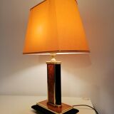 Lamp assembler decoration wood and metal gilded