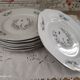 Lot de 7 assiettes plates en porcelaine Czecoslovakia modèle Bohemia