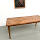 Table de ferme vintage en peuplier