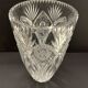Carved crystal vase