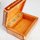 Old wooden box + mother-of-pearl