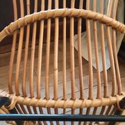 Pair of rattan armchairs