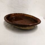 Old Dish In glazed gadrooned terracotta
