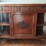 Console serves Louis XVI with marble and mirror