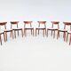 Harry Ostergaard set of eight dining chairs teak Randers 1960