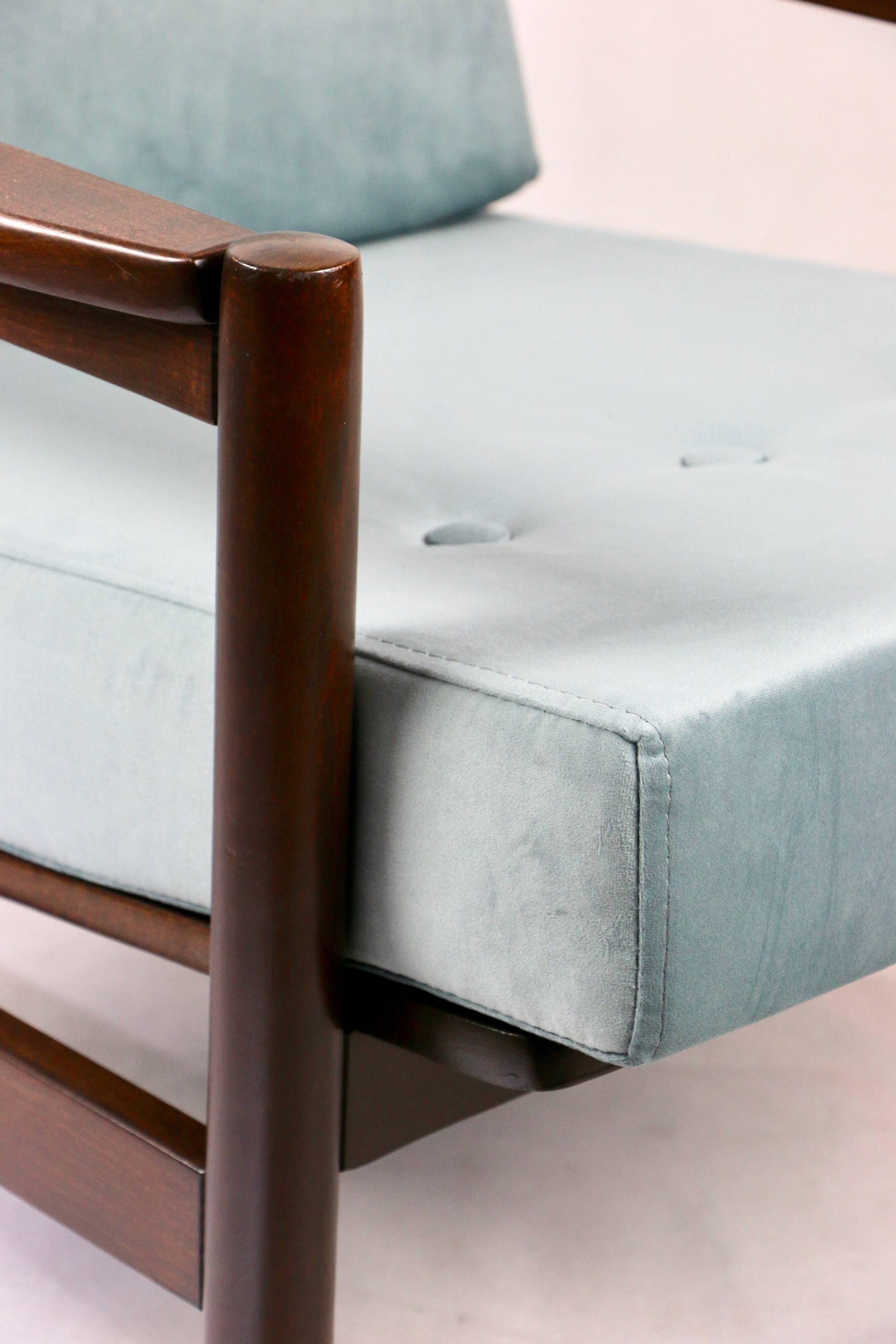 Light Blue Lounge Stobrawa Chair, 1970s