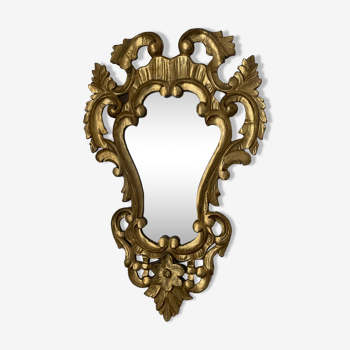 Miroir bois doré de style baroque 1950 88x56cm