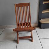 Vintage folding teak children's chair