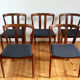 Serie de 5 chaises scandinaves teck 1960