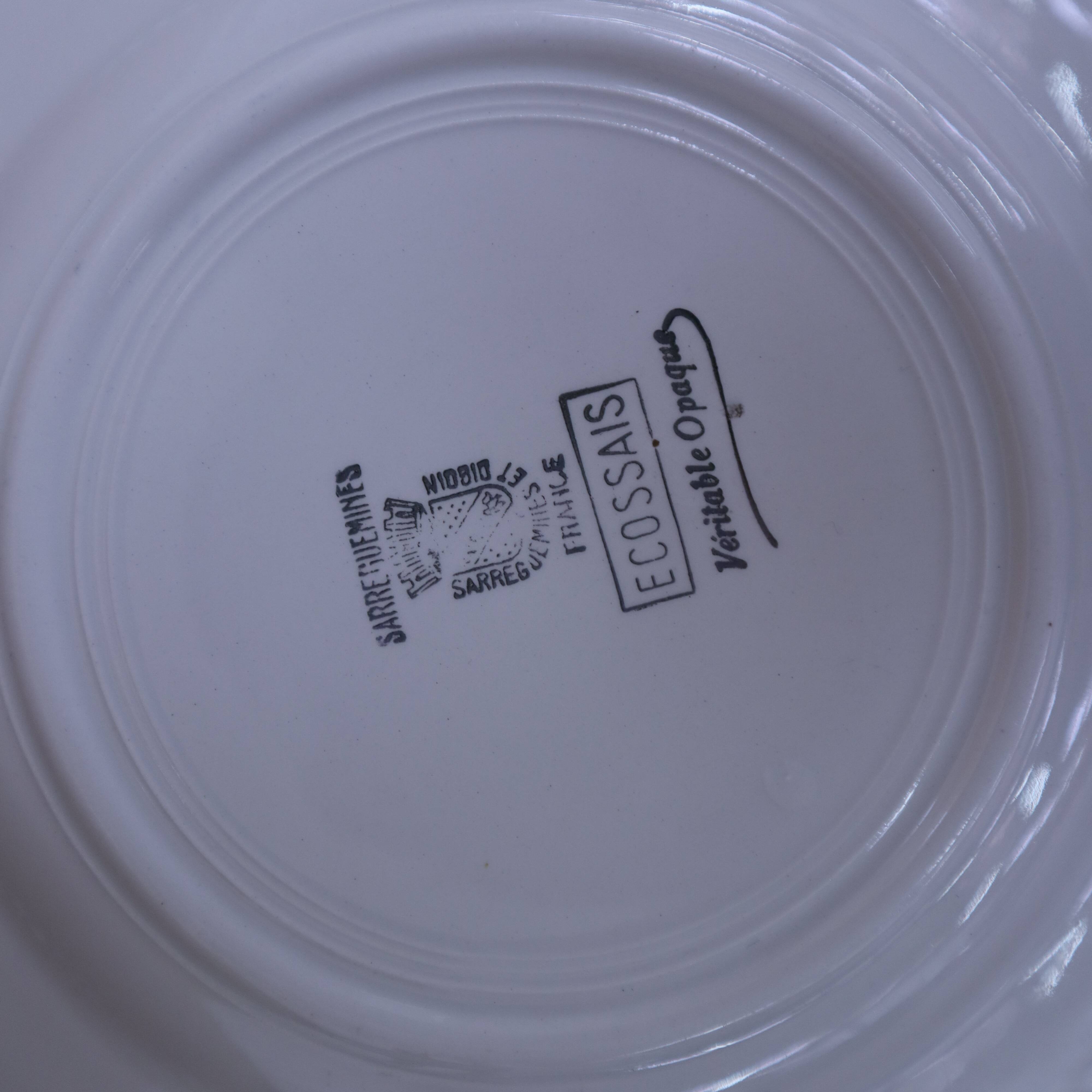 4 dessert plates Sarreguemines and Digoin Scottish