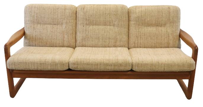 Holstebro deense vintage teak bank 'Karstoff'