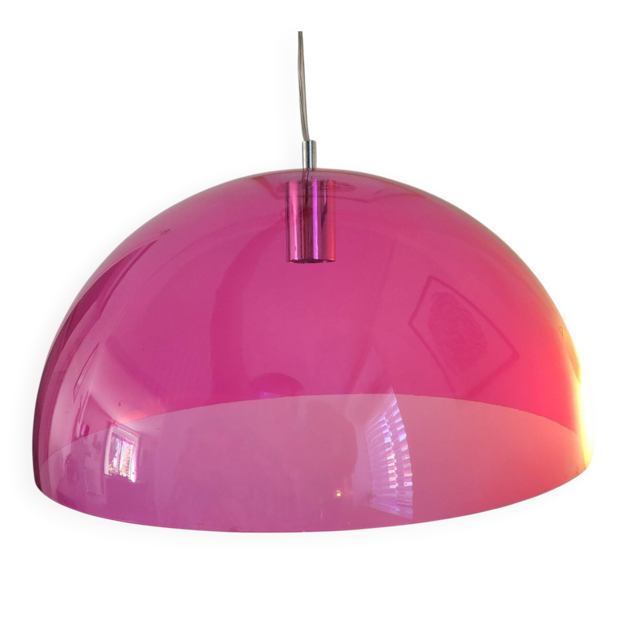 Rare "bubbles" suspension light by Martinelli Luce - 55 cm - rose